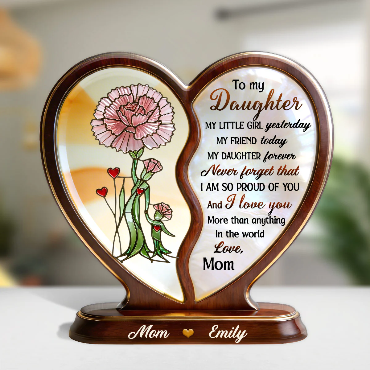 A Mother’s Heartfelt Message - Personalized Custom Shaped Acrylic Plaque - Image 5