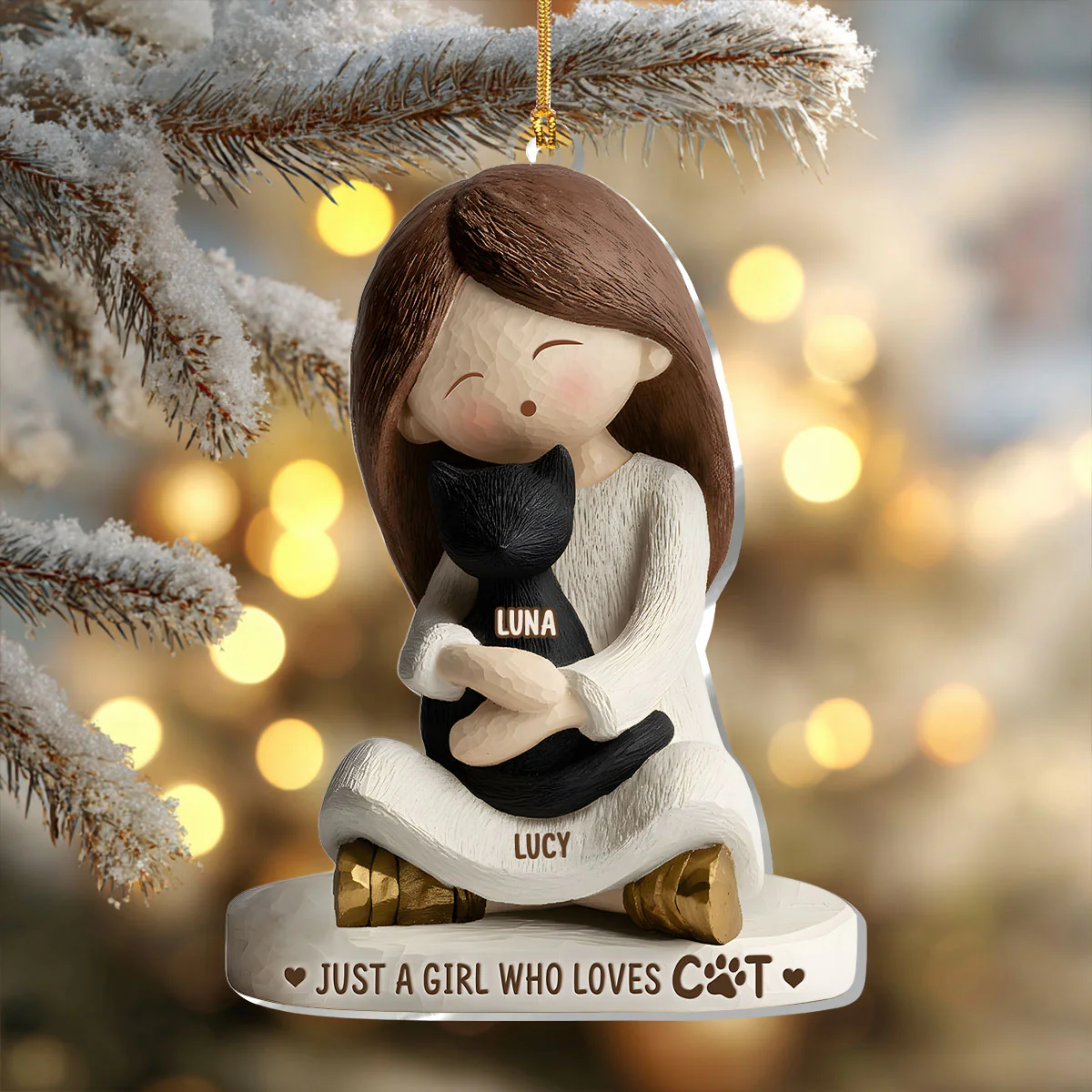 A Pawfect Bond That Can't Be Broken - Personalized 1-Layer Acrylic Ornament - Image 2