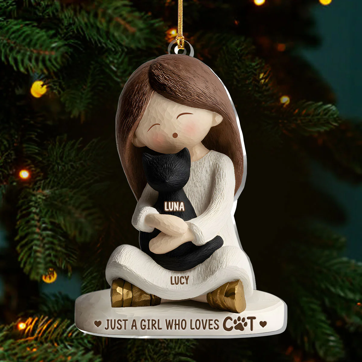 A Pawfect Bond That Can't Be Broken - Personalized 1-Layer Acrylic Ornament - Image 4