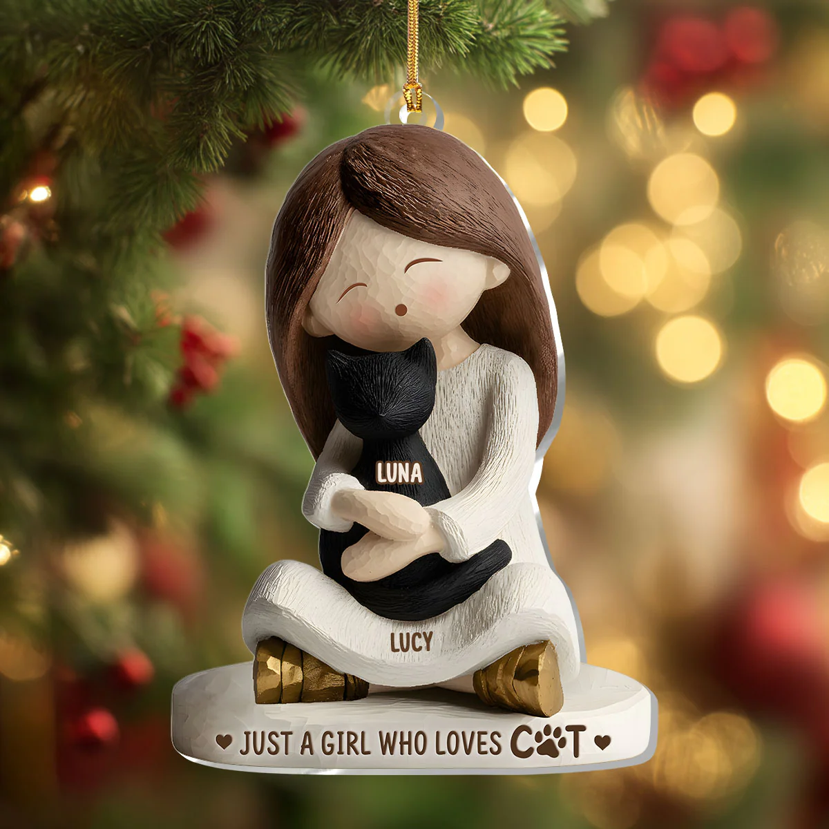 A Pawfect Bond That Can't Be Broken - Personalized 1-Layer Acrylic Ornament - Image 5