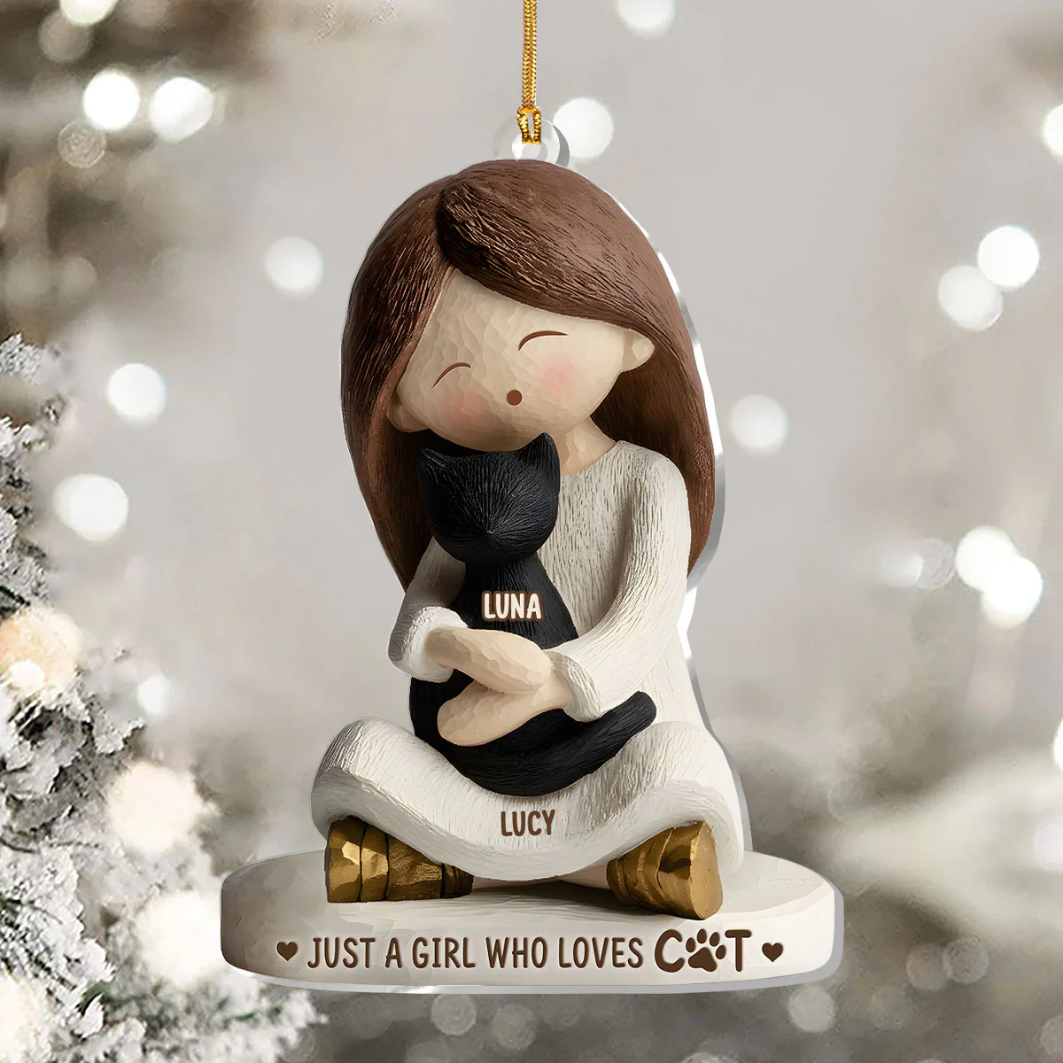 A Pawfect Bond That Can't Be Broken - Personalized 1-Layer Acrylic Ornament - Image 6