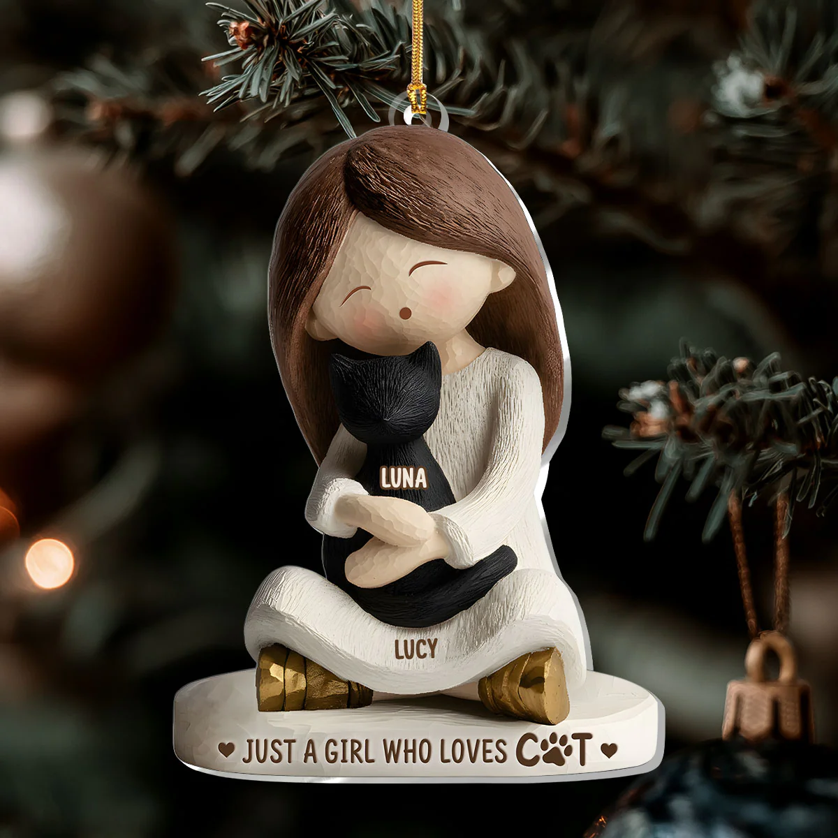A Pawfect Bond That Can't Be Broken - Personalized 1-Layer Acrylic Ornament - Image 7