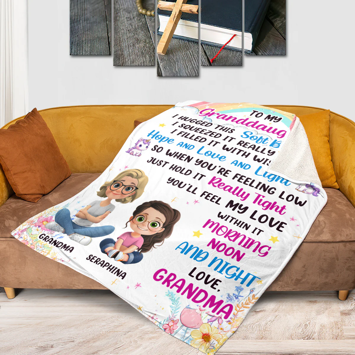A Piece Of My Heart - Personalized Fleece Blanket - Image 2