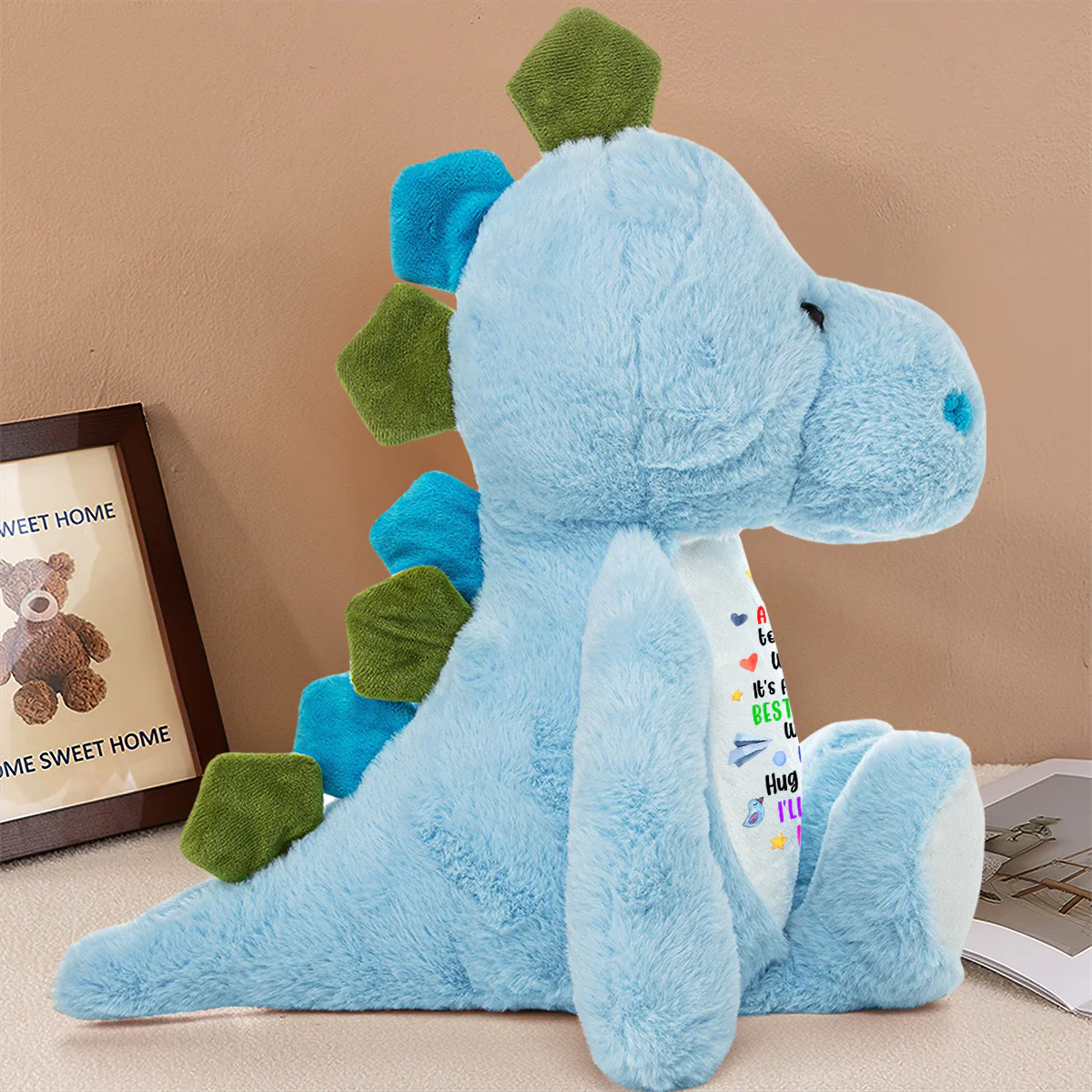 A Piece Of My Heart - Personalized Stuffed Dinosaur - Image 2