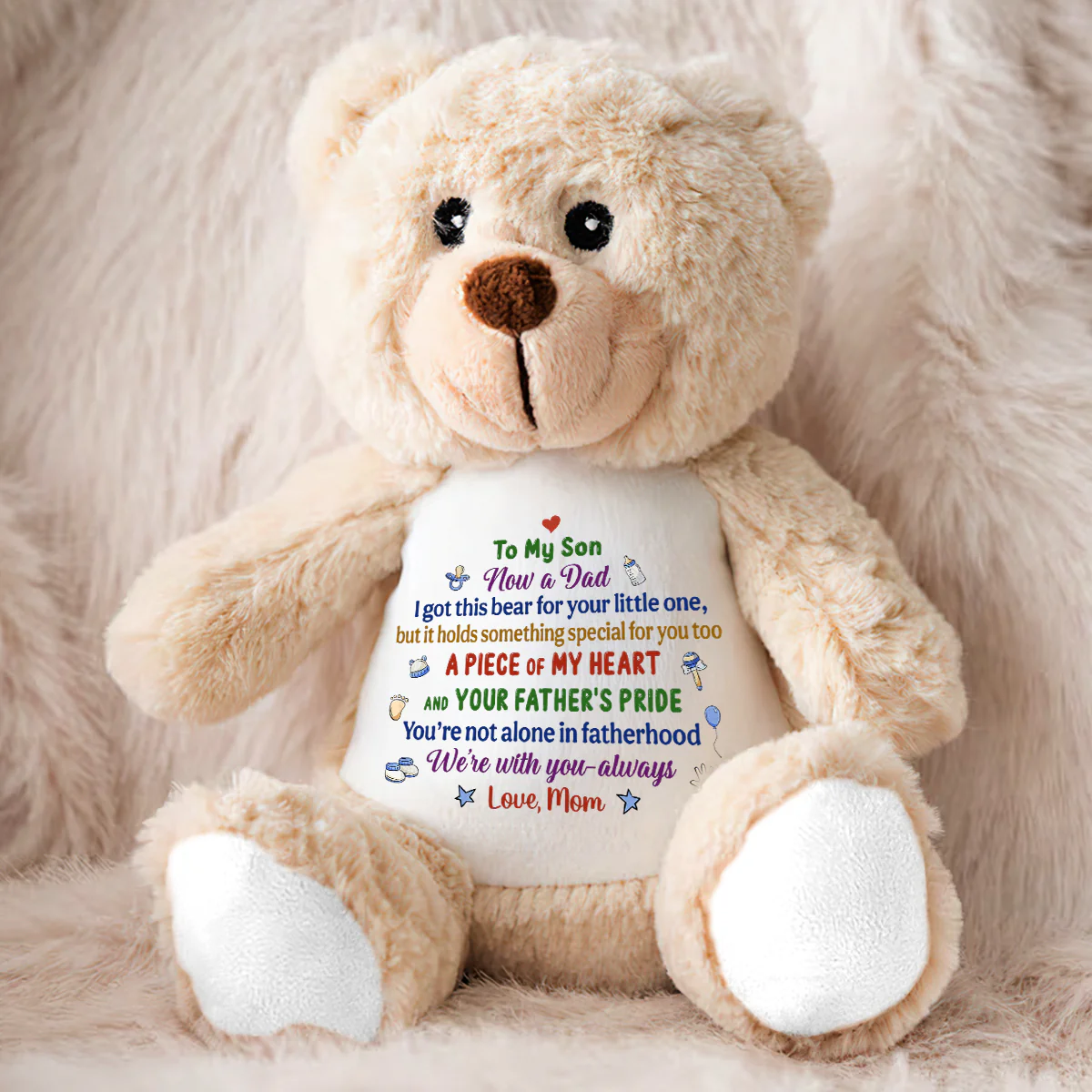 A Piece Of My Heart - Personalized Teddy Bear - Image 6