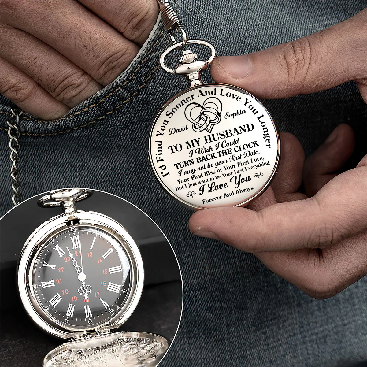 A Promise Of Always - Personalized Pocket Watch - Image 2