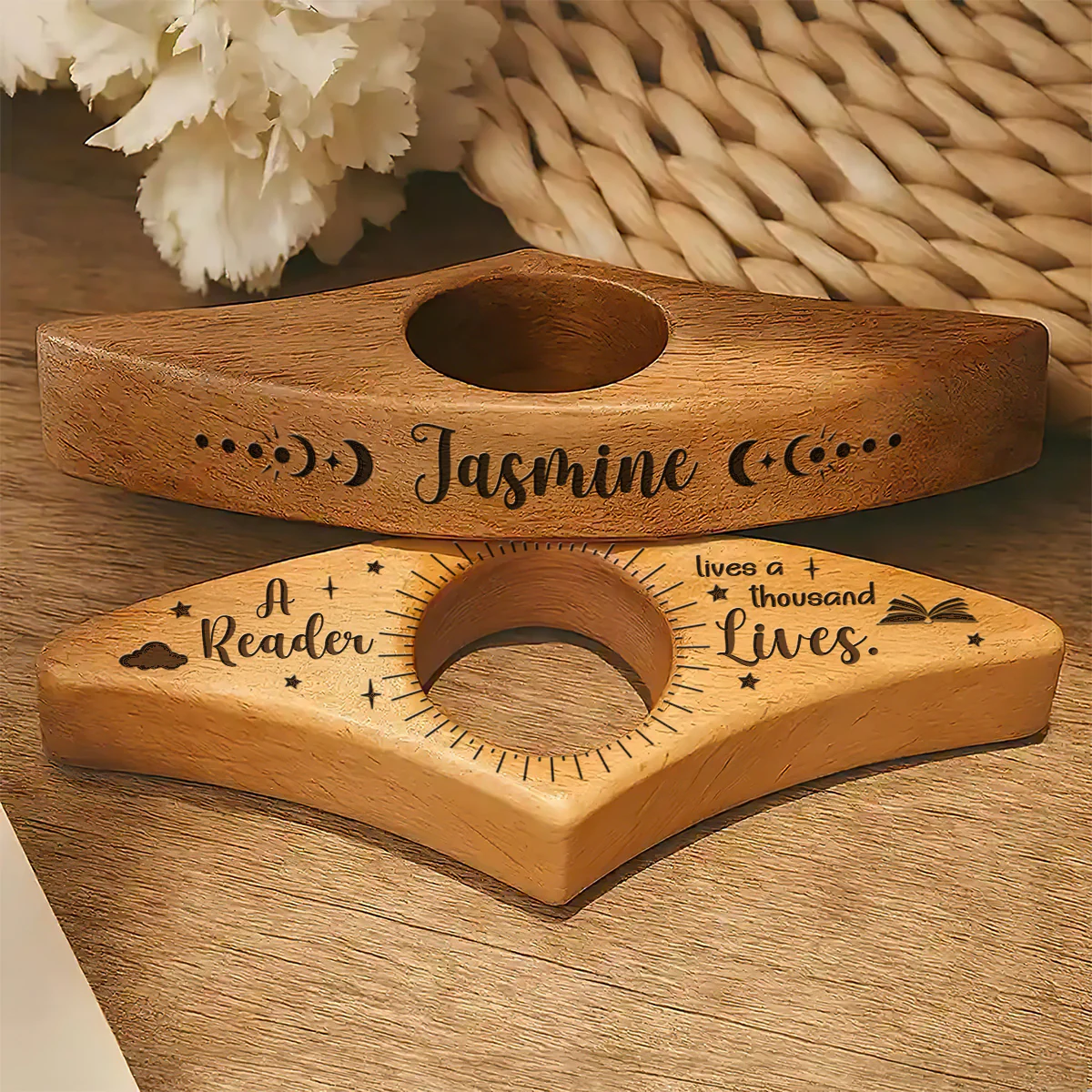 A Reader Lives A Thousand Lives - Personalized Book Page Holder - Image 3