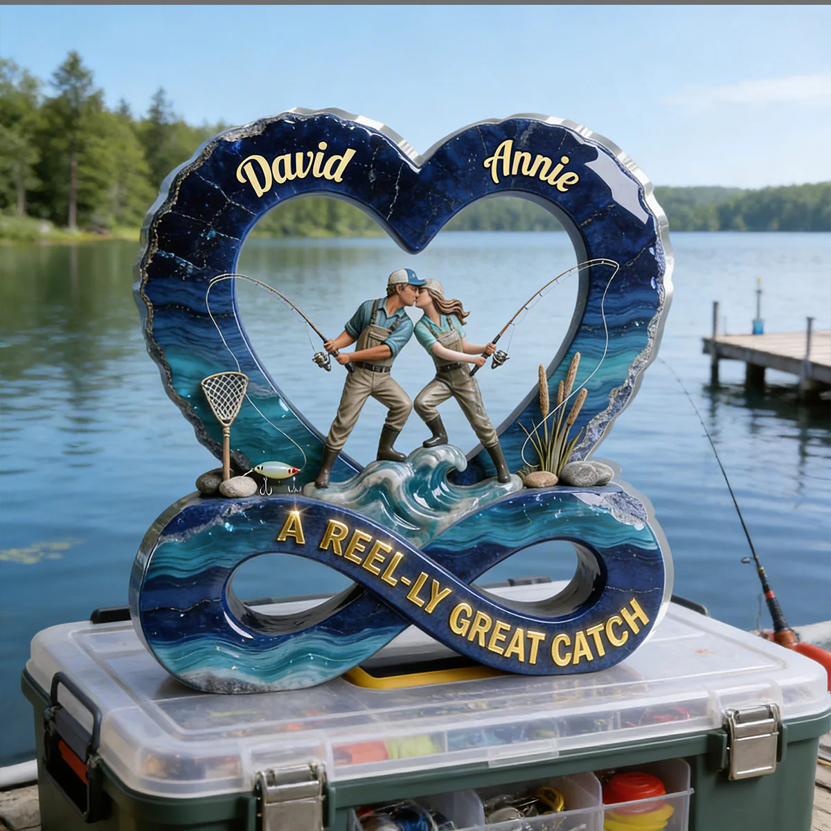 A Reel-ly Great Catch - Personalized Custom Shaped Acrylic Plaque - Image 3