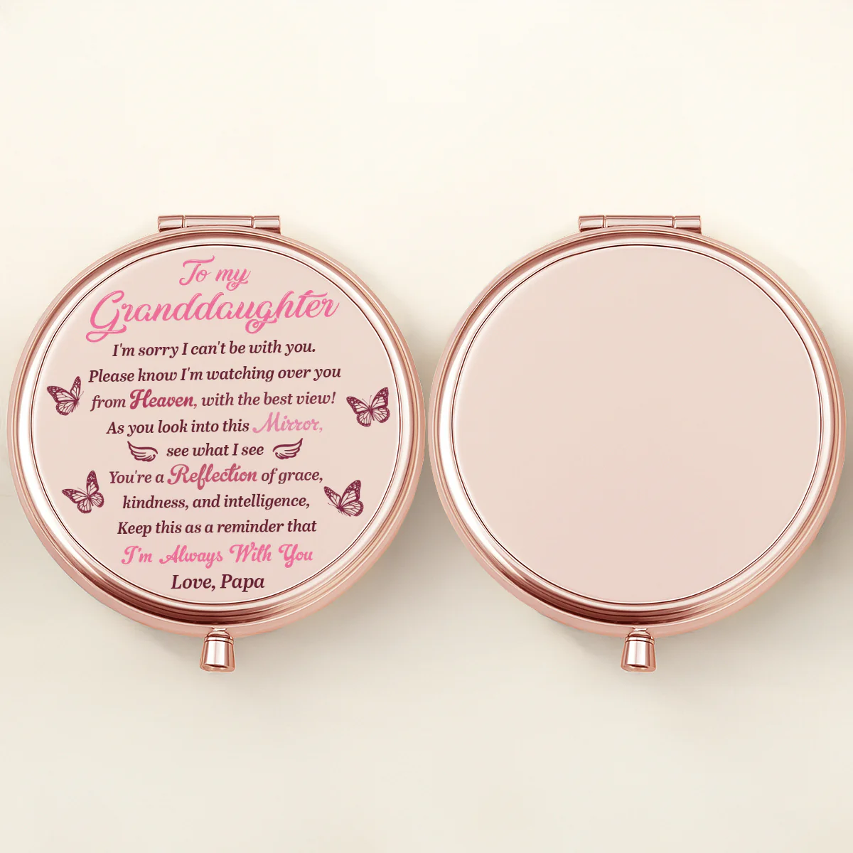 A Reflection Of Grace - Personalized Circle Metallic Mirror - Image 3