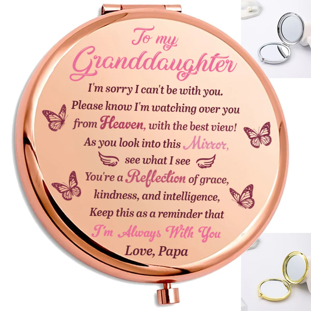 A Reflection Of Grace - Personalized Circle Metallic Mirror - Image 5