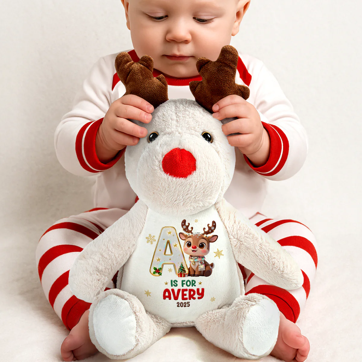 Adorable Reindeer Alphabets - Personalized Stuffed Reindeer - Image 2