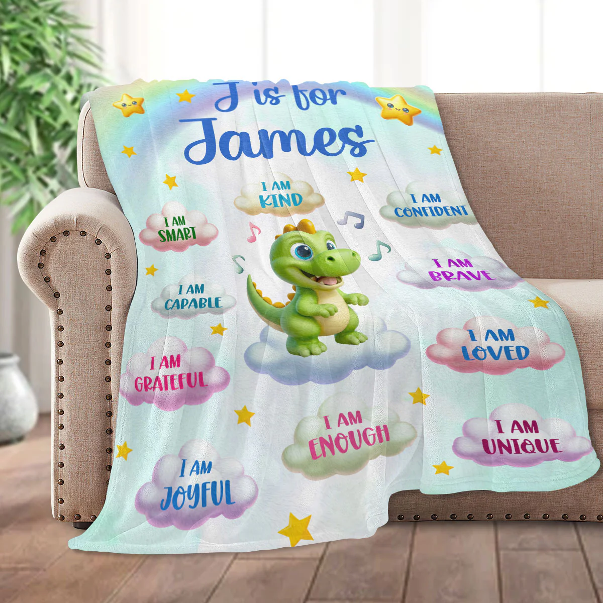 Affirmation Hug - Personalized Fleece Blanket - Image 2