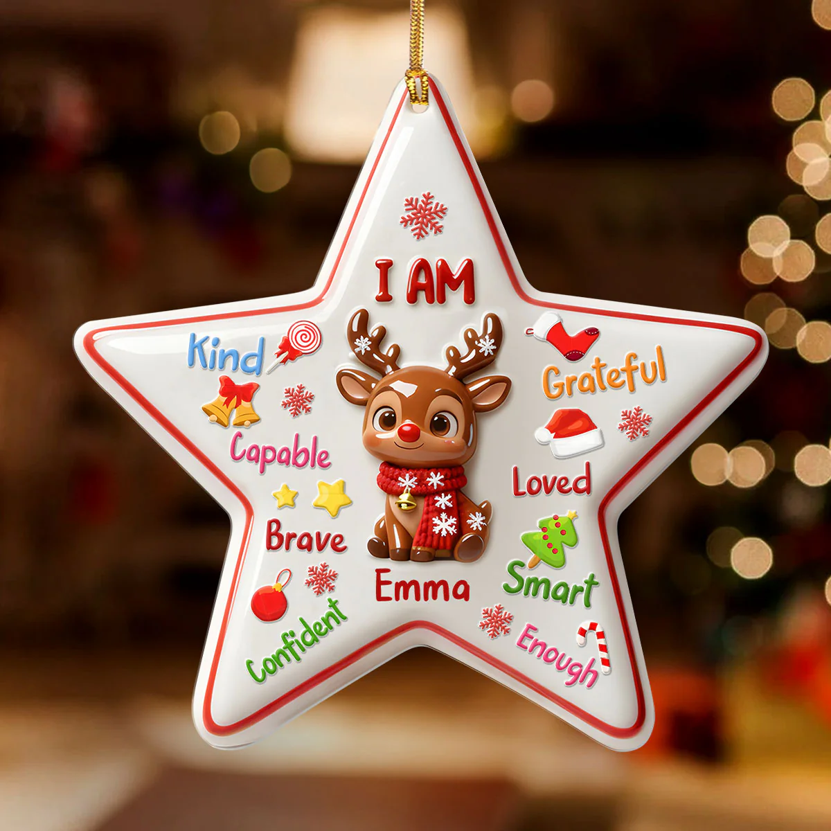 Affirmations For Kid  - Personalized 1-Layer Acrylic Ornament - Image 2