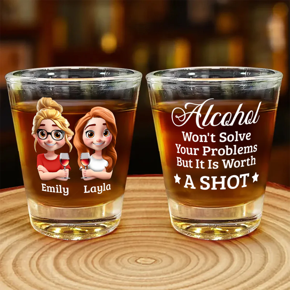 Alcohol Won't Solve Your Problems But It Is Worth A Shot - Personalized Shot Glass