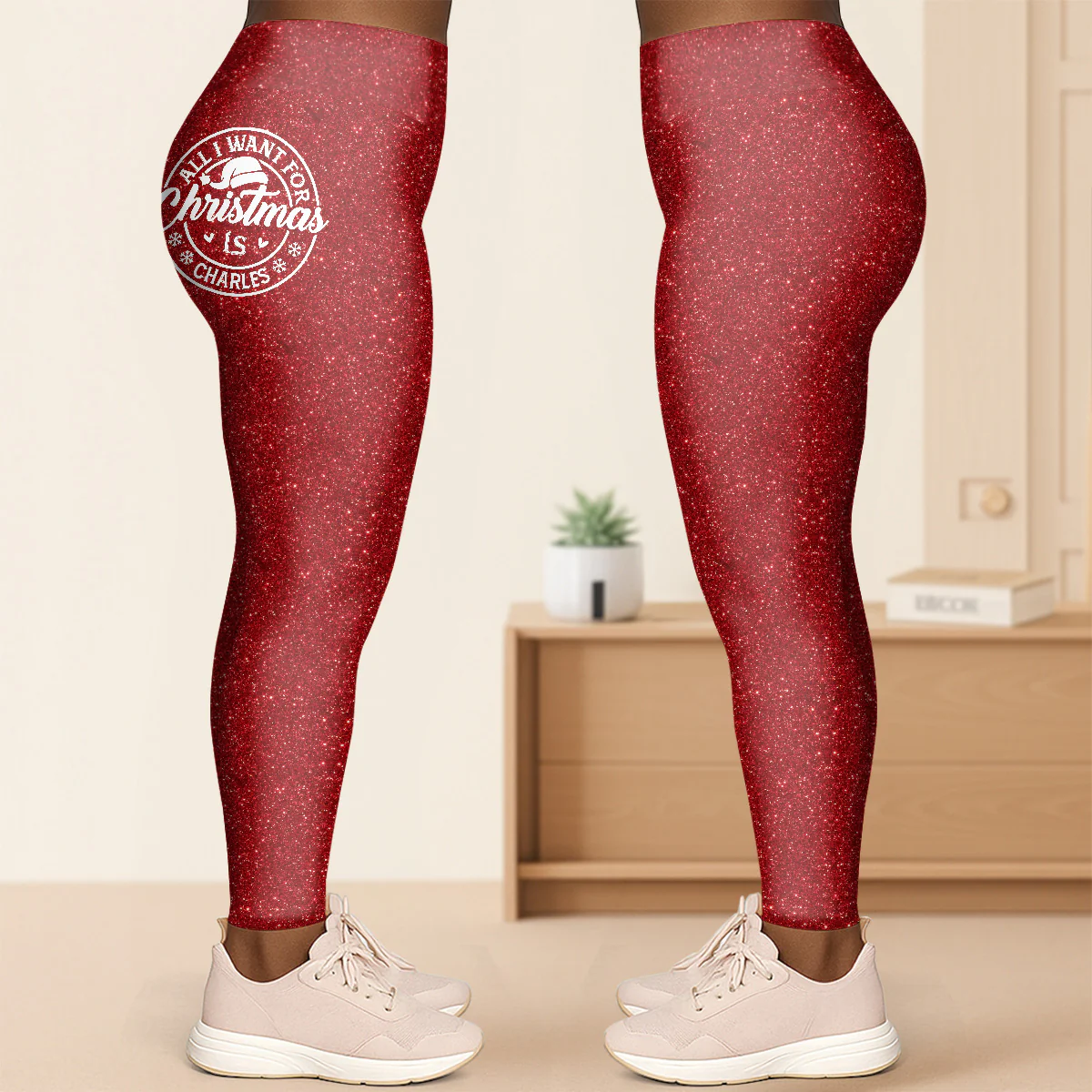 All I Want For Christmas Is You - Personalized Leggings - Image 2