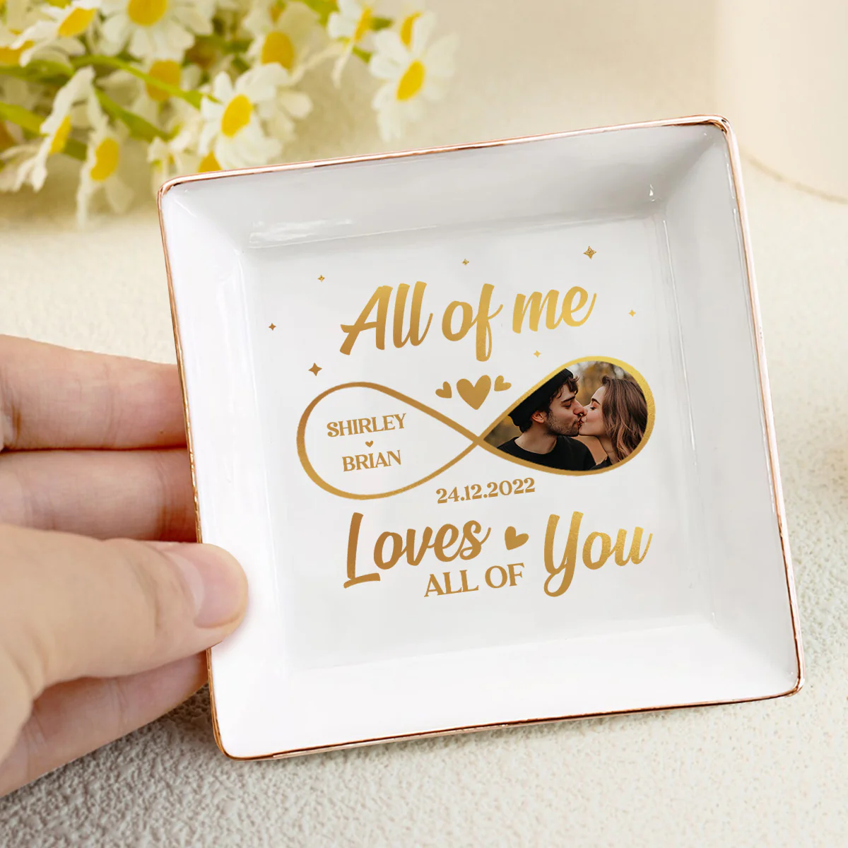 All Of Me Loves All Of You - Personalized Jewelry Dish - Image 4