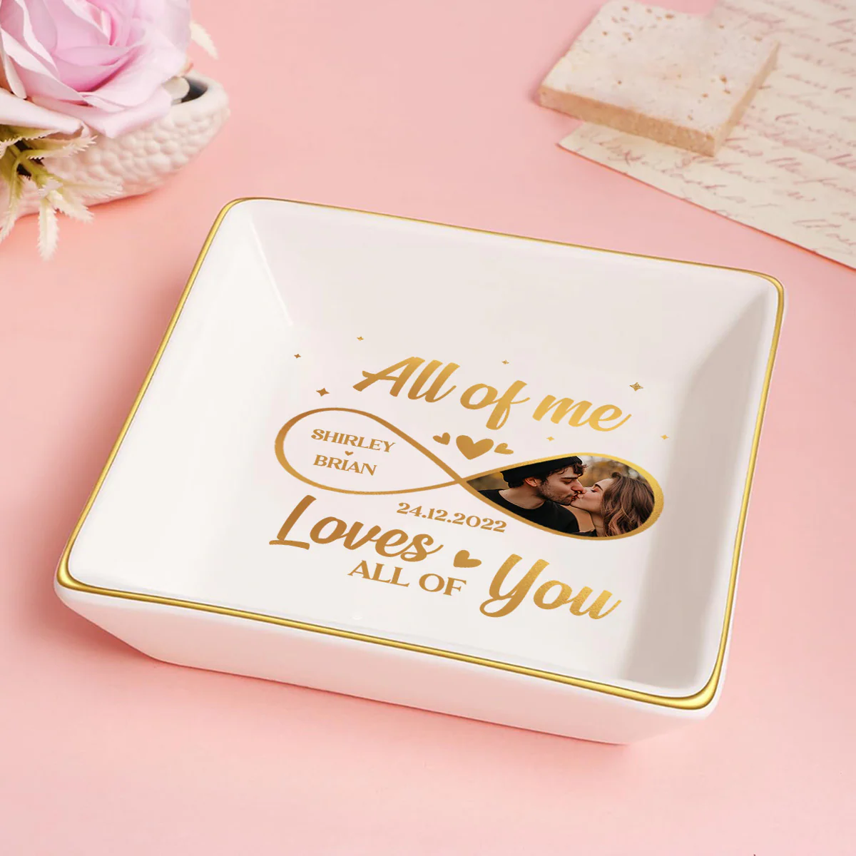 All Of Me Loves All Of You - Personalized Jewelry Dish - Image 5