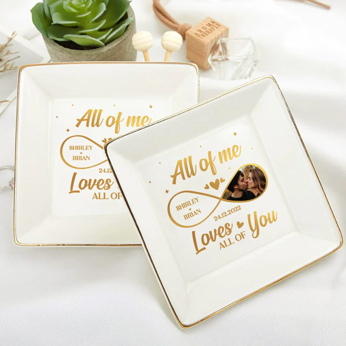 All Of Me Loves All Of You - Personalized Jewelry Dish - Image 6