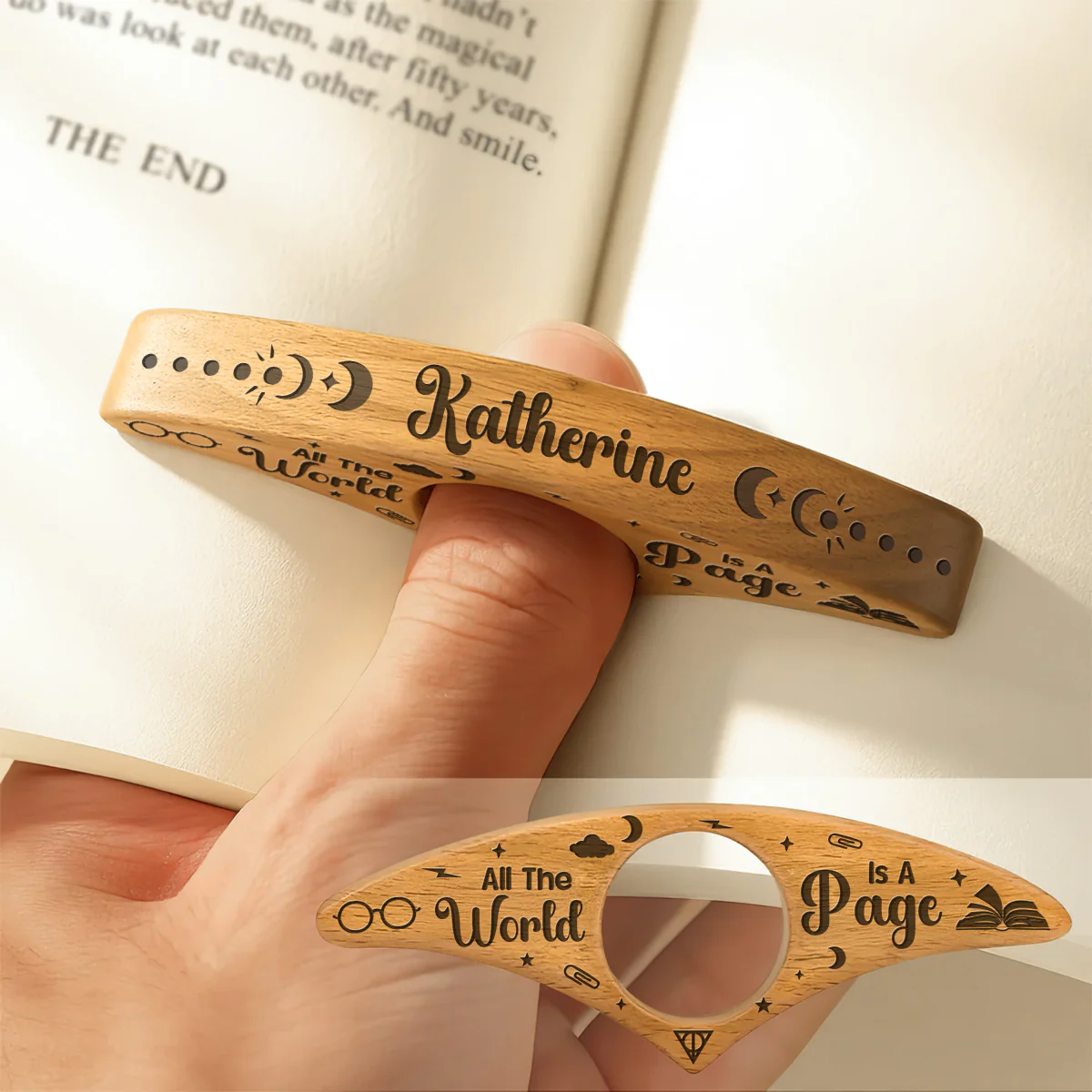 All the World’s A Page - Personalized Book Page Holder - Image 2
