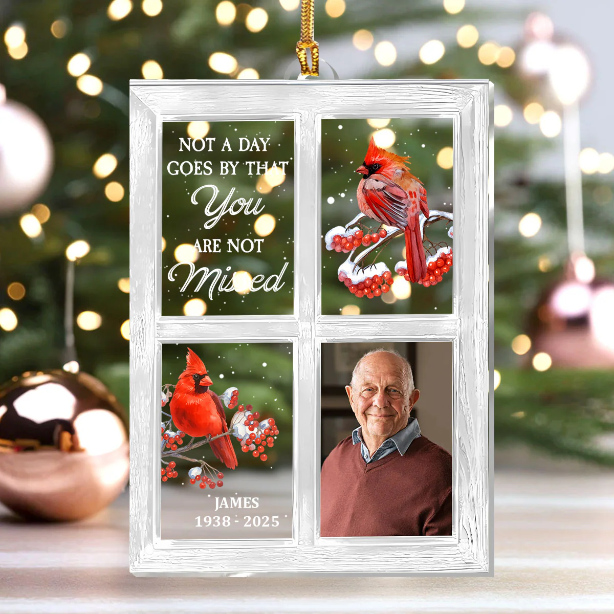 Although You Cannot See Me - Personalized 1-Layer Acrylic Ornament - Image 4
