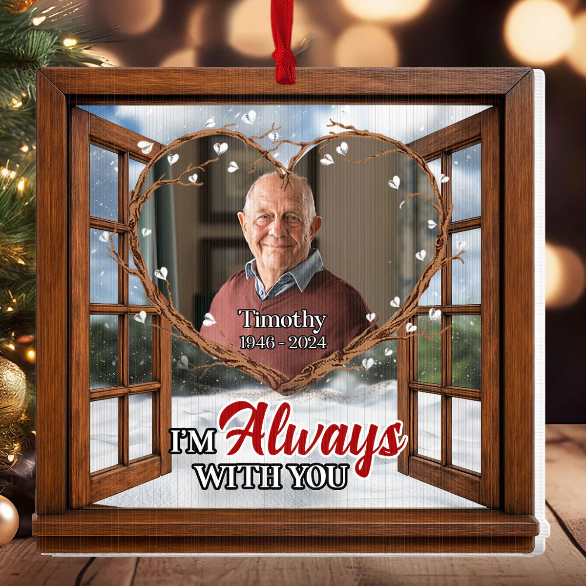 Although You Cannot See Me  - Personalized Magic Ornament - Image 2