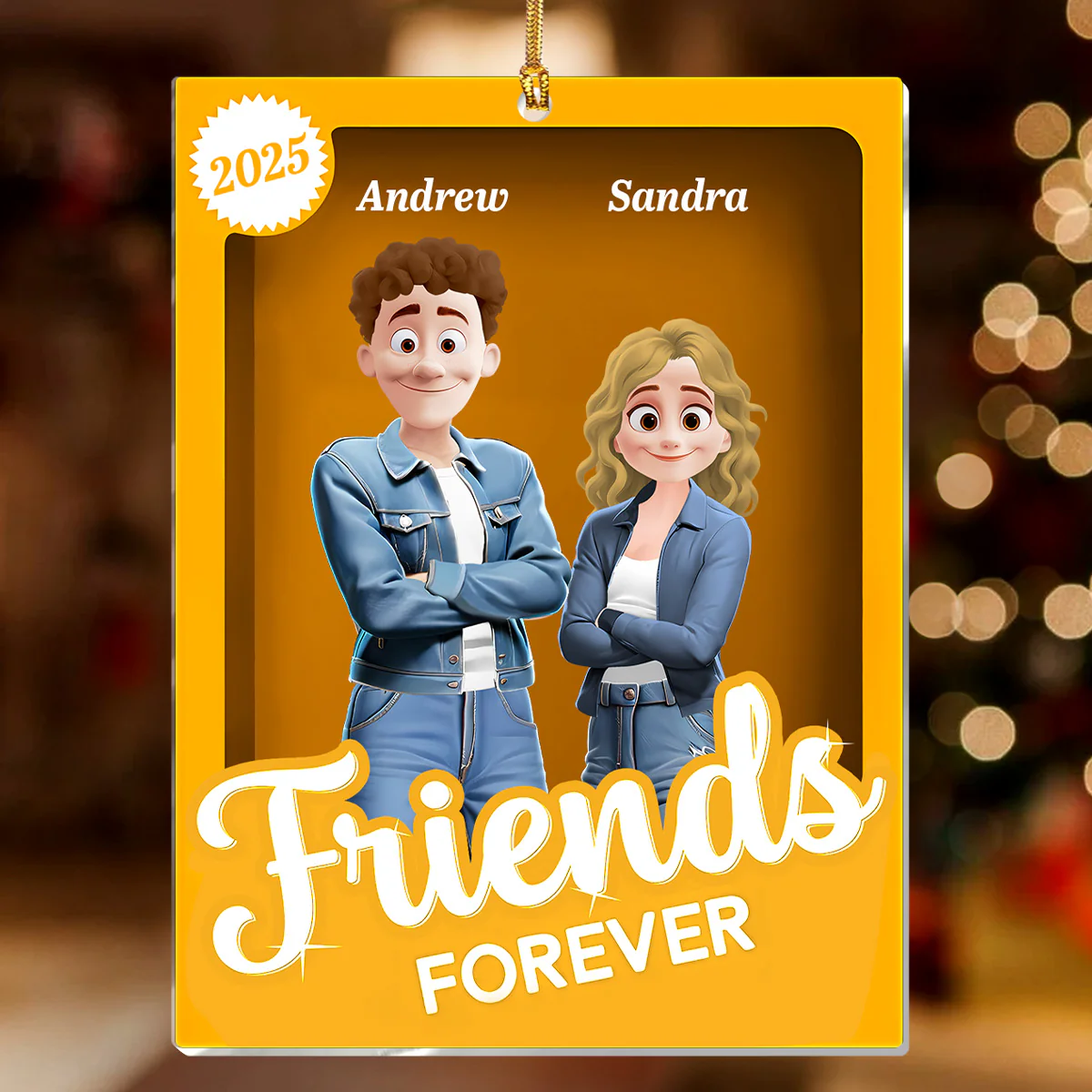 Always Be There For Each Other - Personalized 1-Layer Acrylic Ornament - Image 3