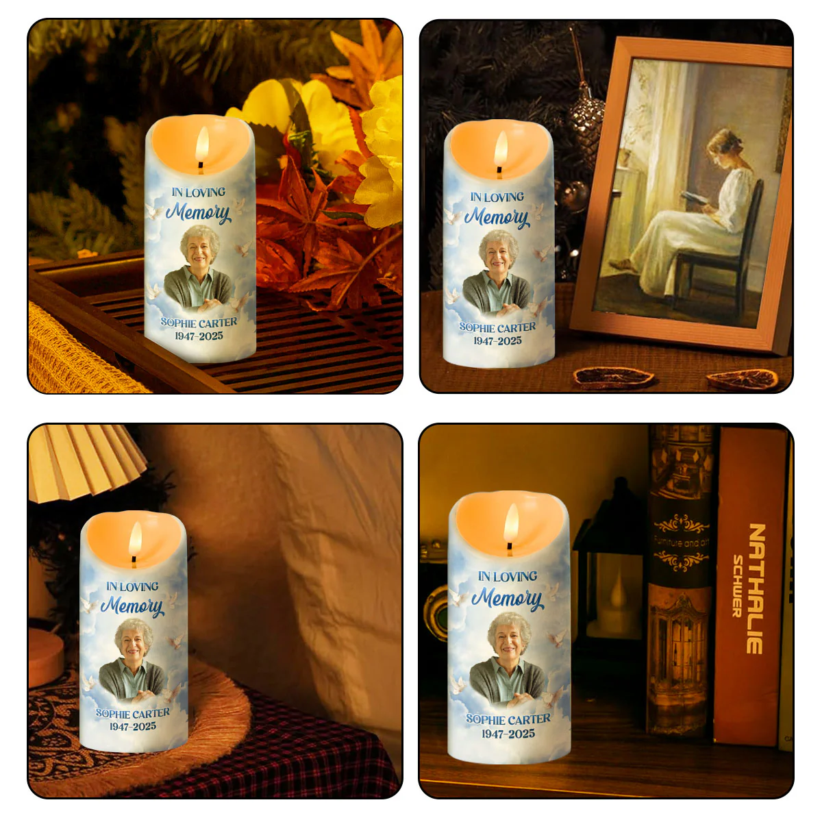 Always Beside Us Heart - Personalized Flameless LED Candle - Image 4