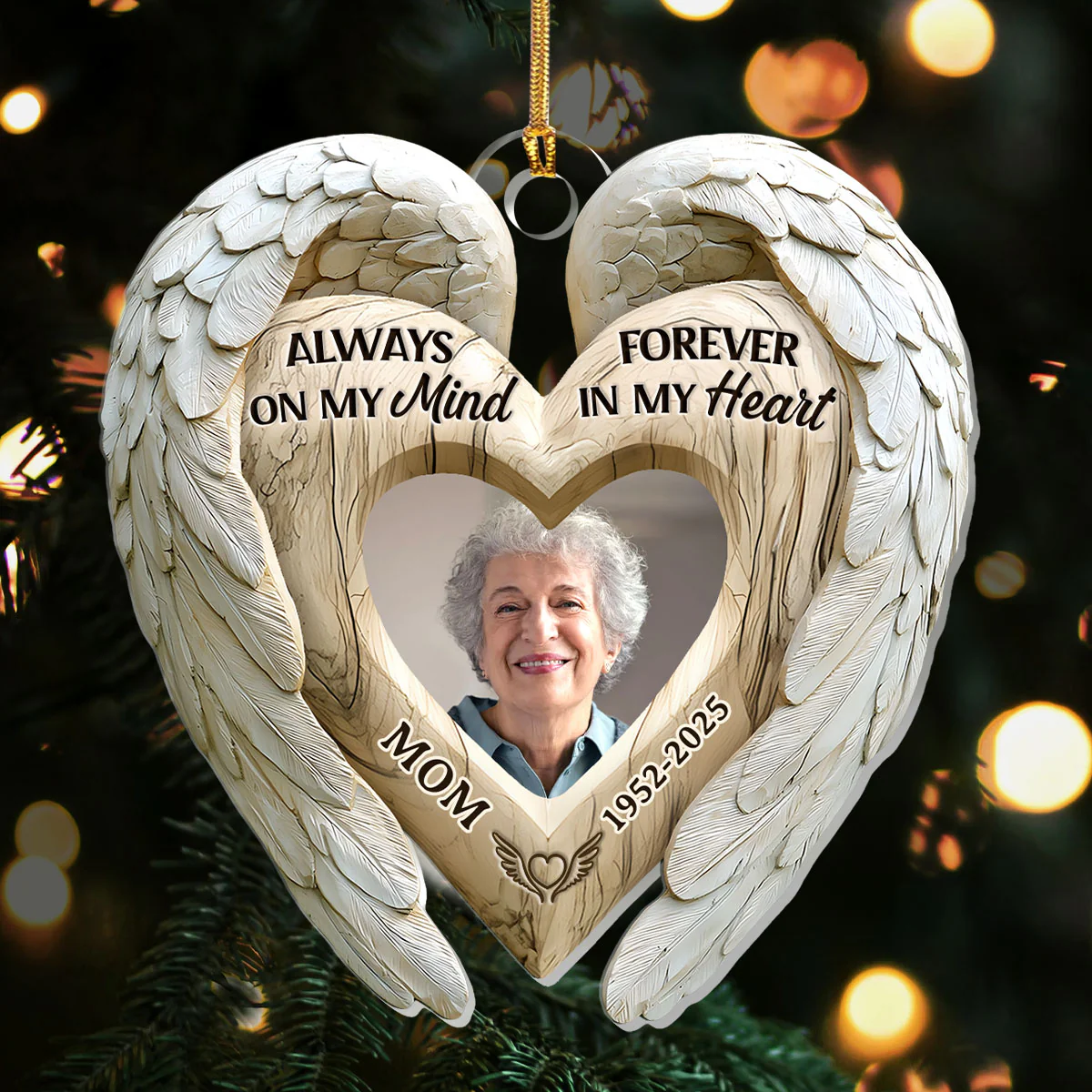 Always On My Mind Forever In My Heart - Personalized 1-Layer Acrylic Ornament