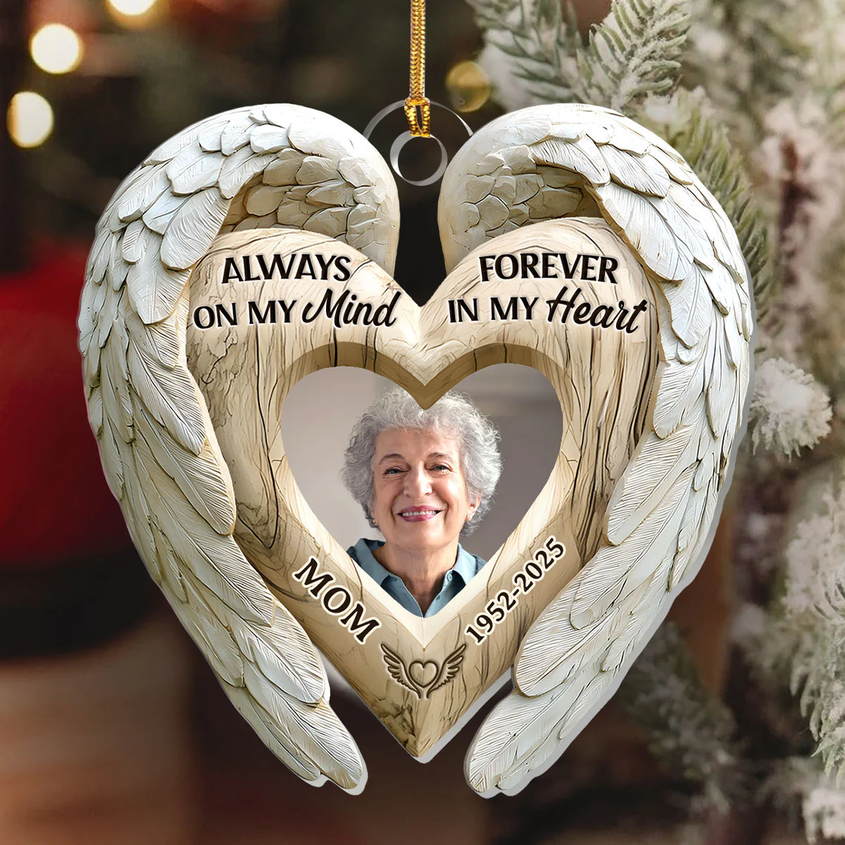 Always On My Mind Forever In My Heart - Personalized 1-Layer Acrylic Ornament - Image 6