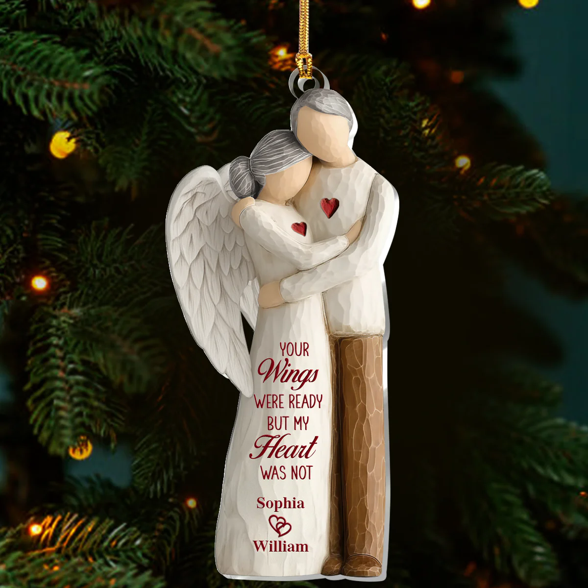Always On My Mind Forever In My Heart - Personalized 1-Layer Acrylic Ornament - Image 4