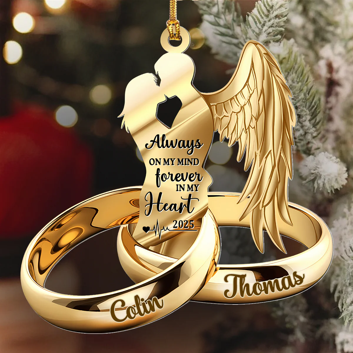 Always On My Mind - Personalized 1-Layer Acrylic Ornament - Image 6