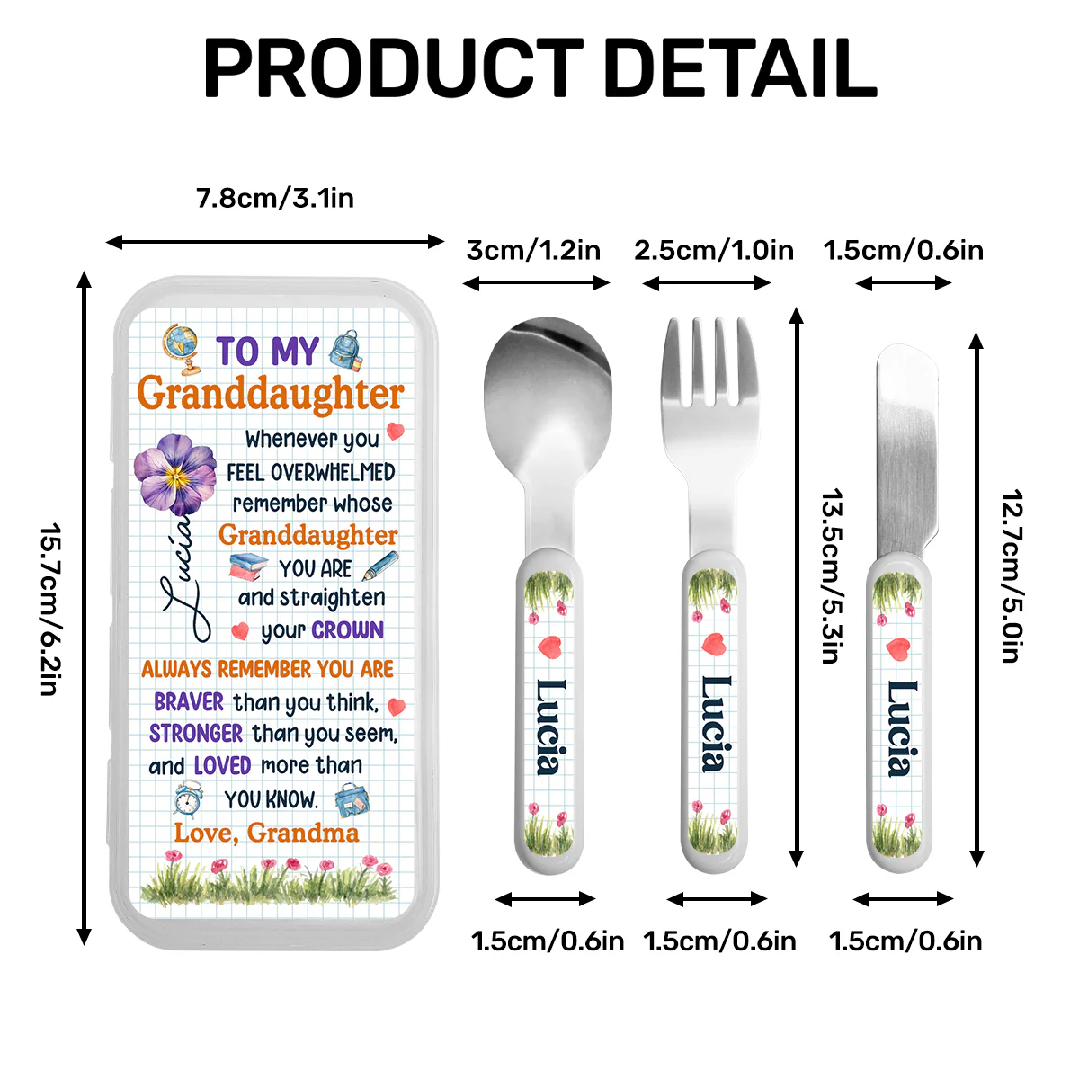 Always Remember You Are Loved - Personalized Cutlery Set - Image 7