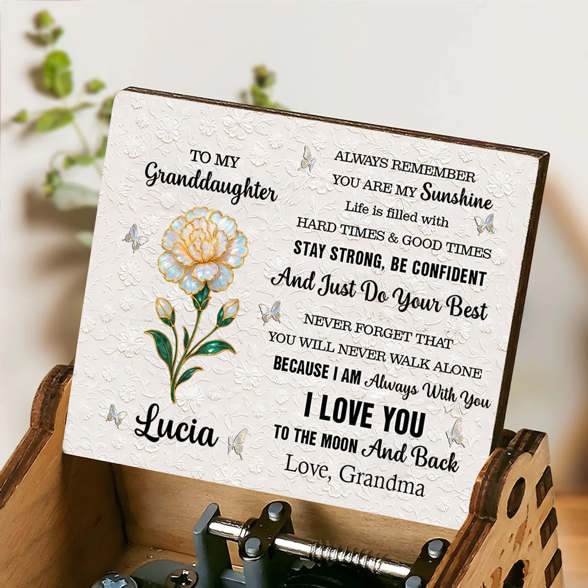 Always Remember You're My Sunshine - Personalized Music Box