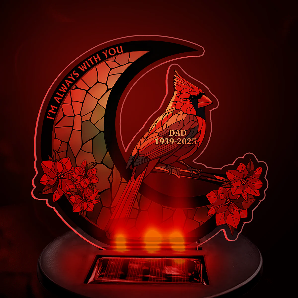 Always With You Moon - Personalized Solar Light - Image 3
