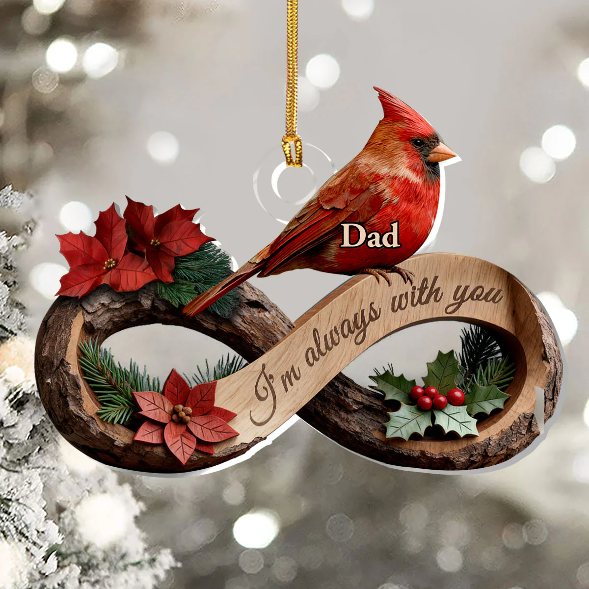 Always With You - Personalized 1-Layer Acrylic Ornament - Image 5