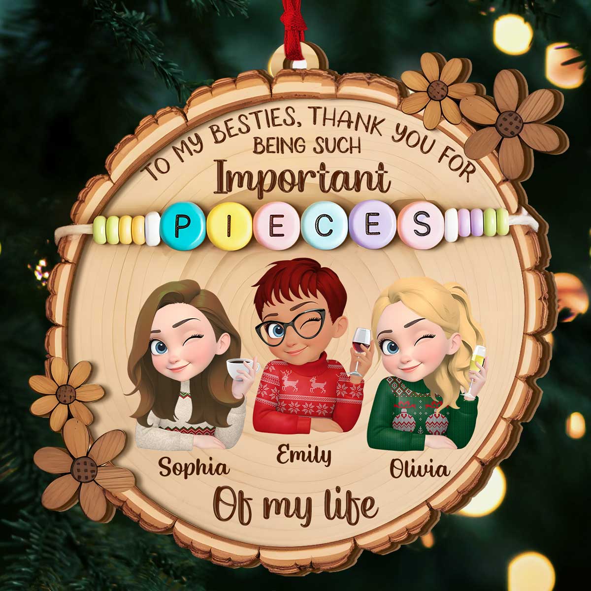 An Important Piece Of My Life - Personalized 2-Layered Wooden Ornament