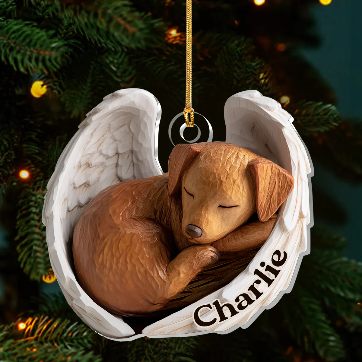 Angel Memorial Dog And Cat - Personalized 1-Layer Acrylic Ornament - Image 3