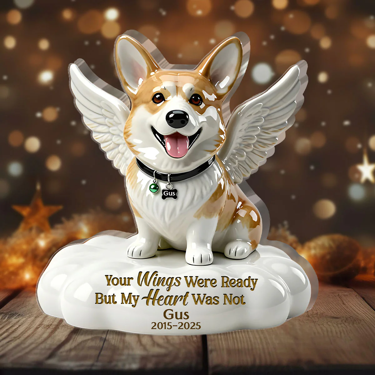 Angel Pet Memorial - Personalized Custom Shaped Acrylic Plaque - Image 2