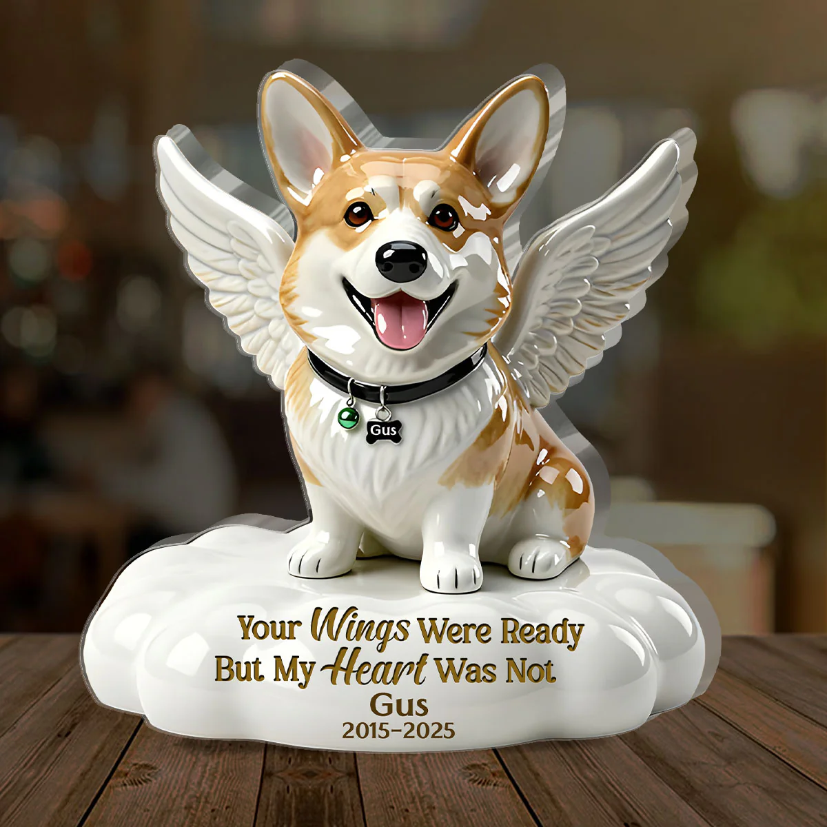 Angel Pet Memorial - Personalized Custom Shaped Acrylic Plaque - Image 3