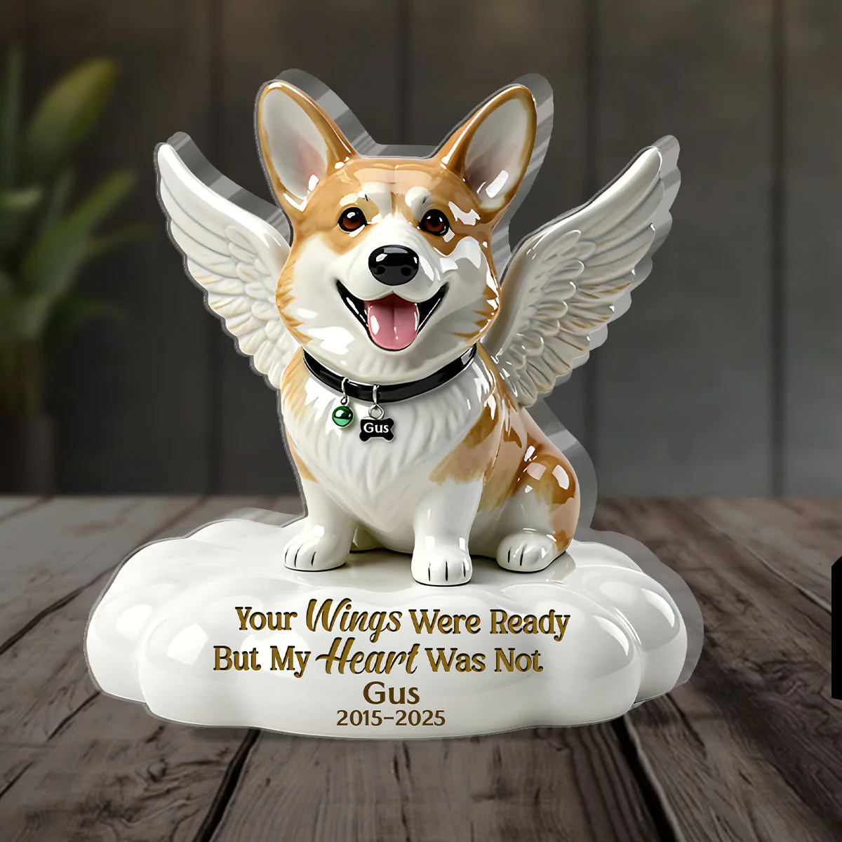 Angel Pet Memorial - Personalized Custom Shaped Acrylic Plaque - Image 4