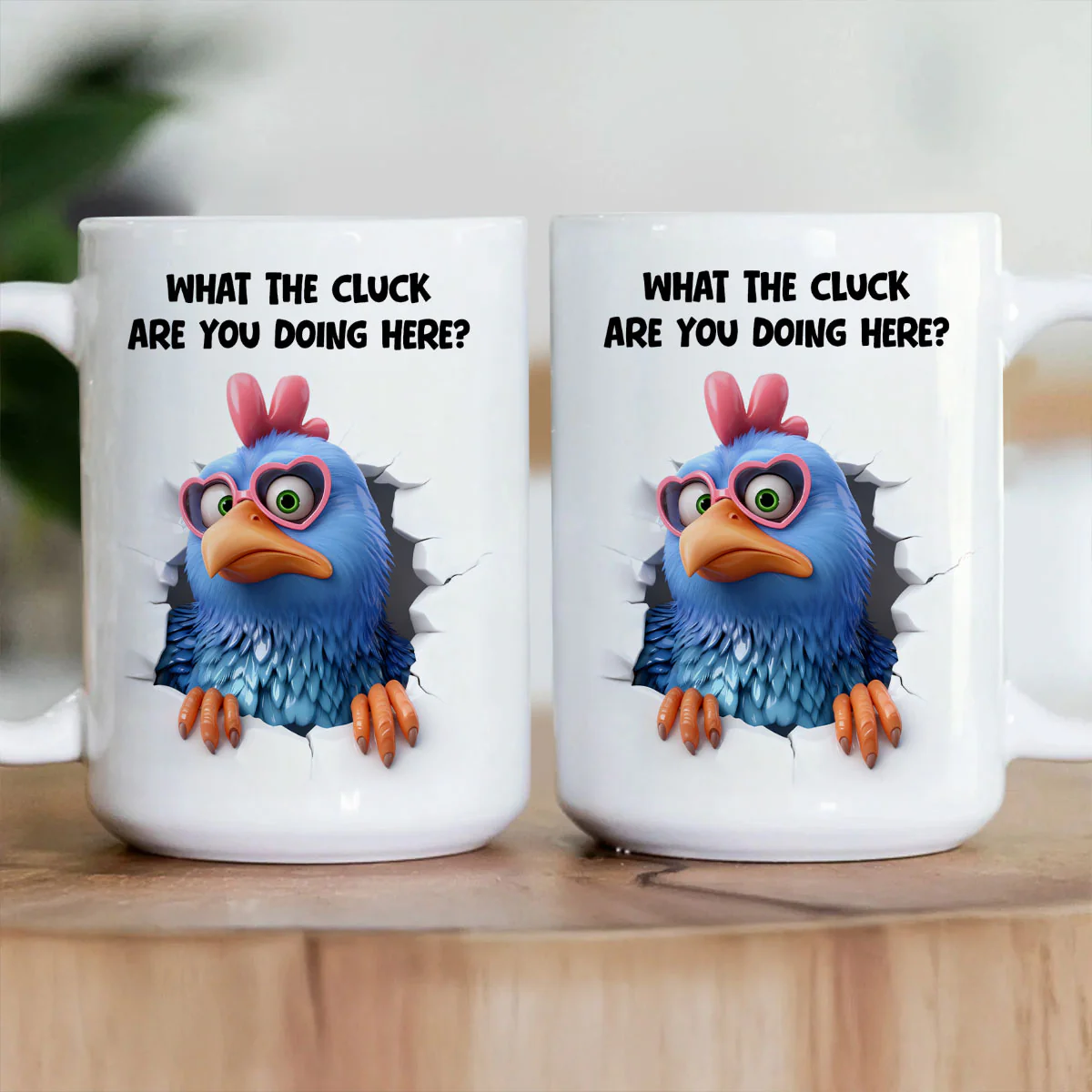 Angry Chicken Breakthrough - Personalized Ceramic Coffee Mug - Image 4