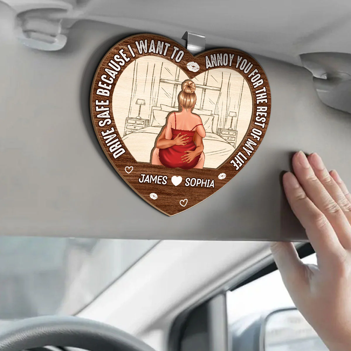 Annoy You For The Rest Of My Life - Personalized Car Visor Clip - Image 3