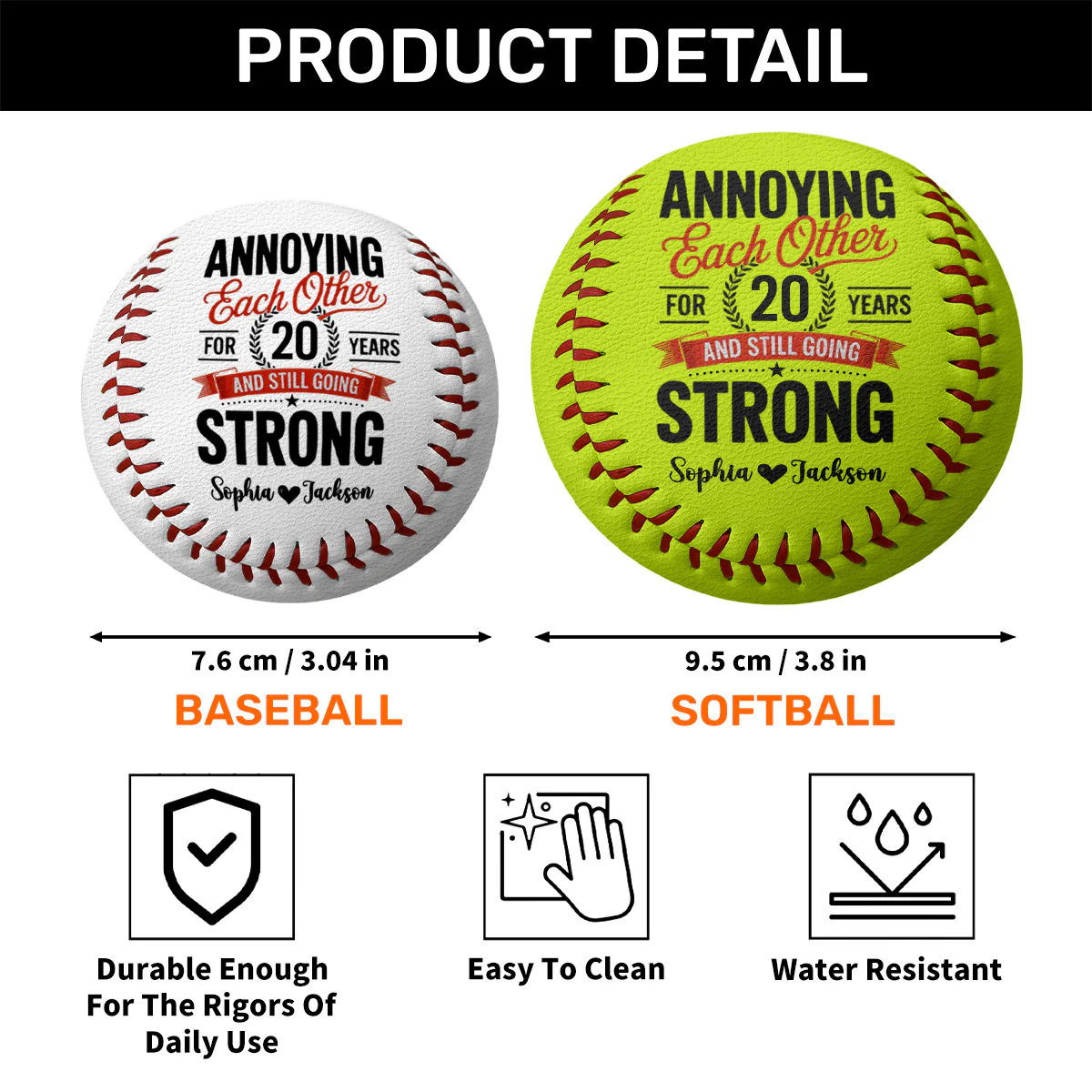 Annoying Each Other And Going Strong - Personalized Baseball & Softball - Image 7