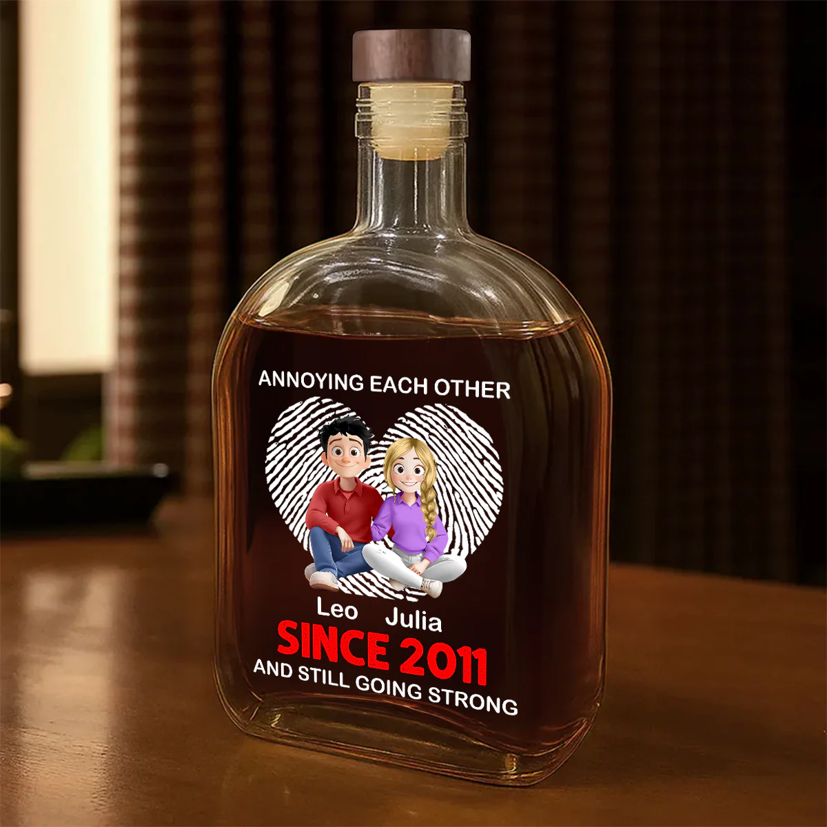 Annoying Each Other And Still Going Strong - Personalized Whiskey Bottle - Image 5