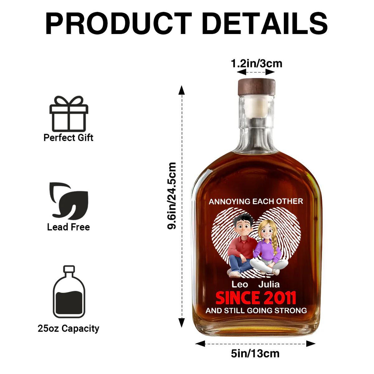 Annoying Each Other And Still Going Strong - Personalized Whiskey Bottle - Image 6