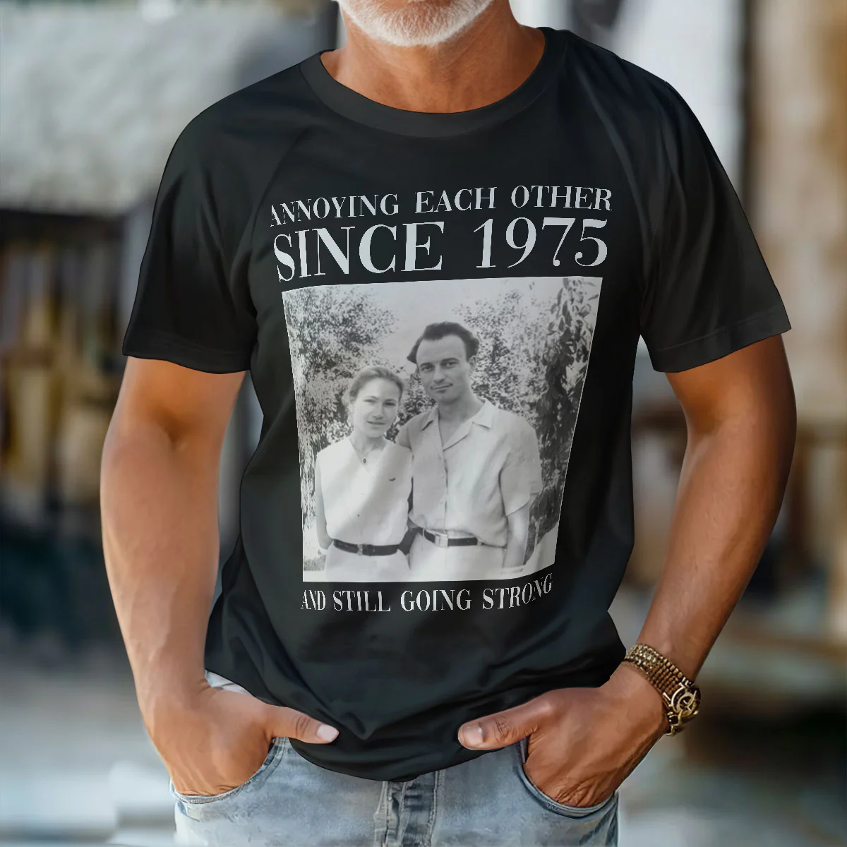 Annoying Each Other ... And Still Going Strong Vintage - Personalized All-Over-Print T-Shirt - Image 3