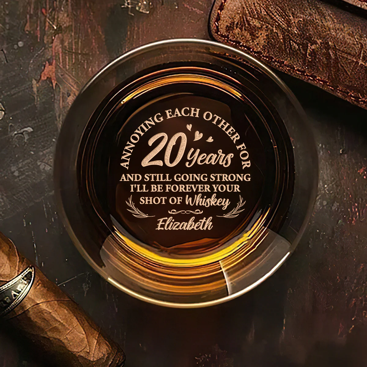 Annoying Each Other For Years And Still Going Strong - Personalized Engraved Whiskey Glass - Image 3