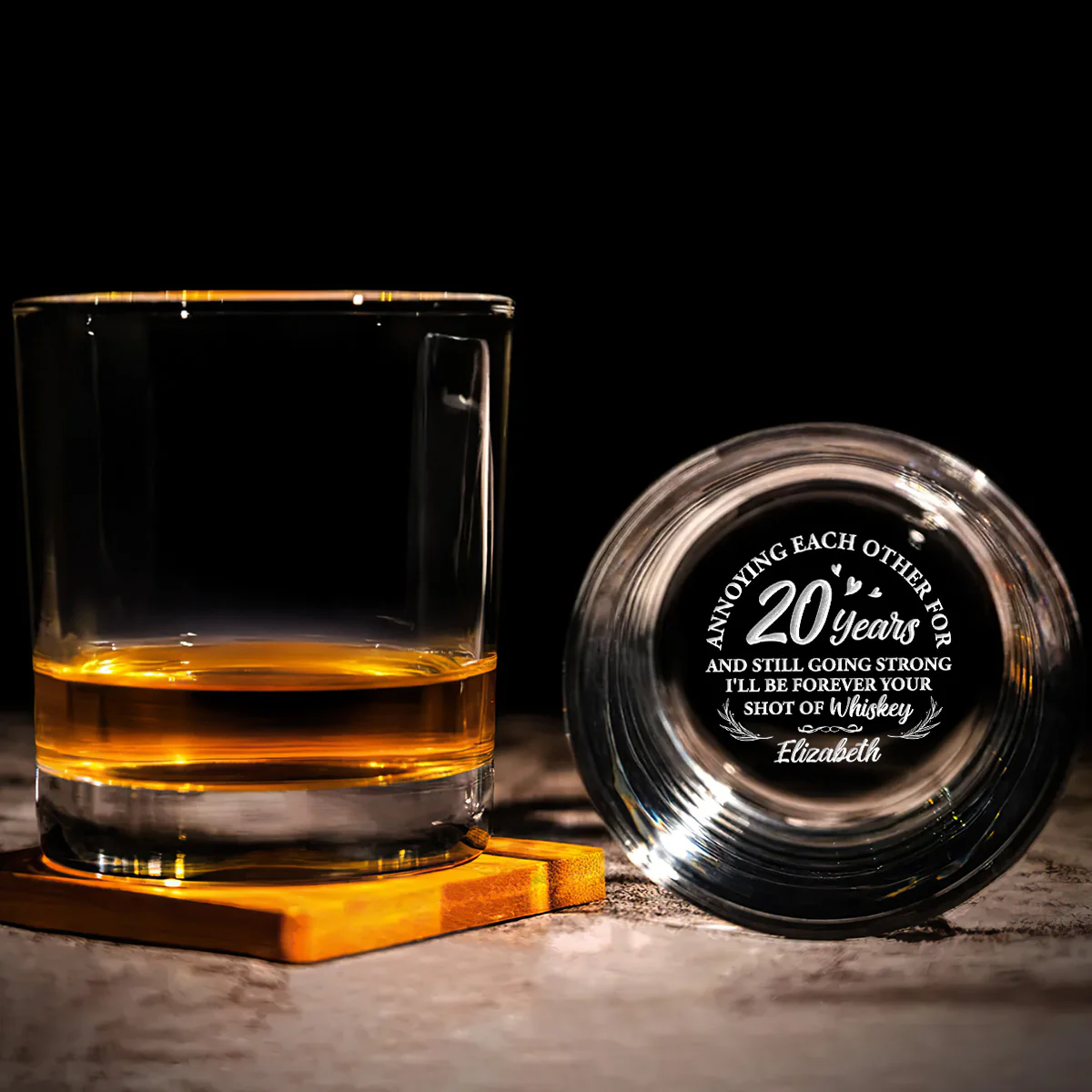 Annoying Each Other For Years And Still Going Strong - Personalized Engraved Whiskey Glass - Image 5