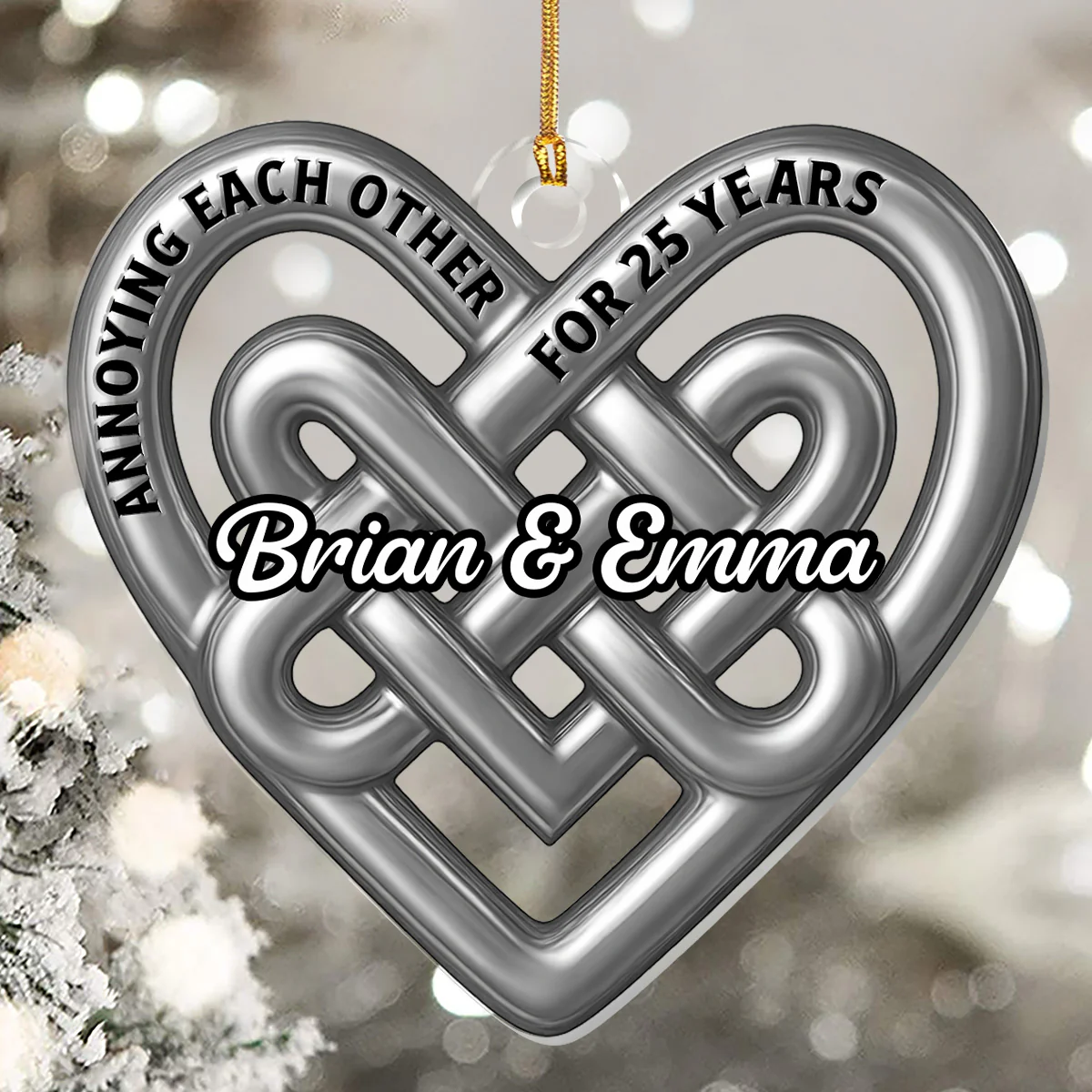Annoying Each Other For Years - Personalized 1-Layer Acrylic Ornament - Image 2