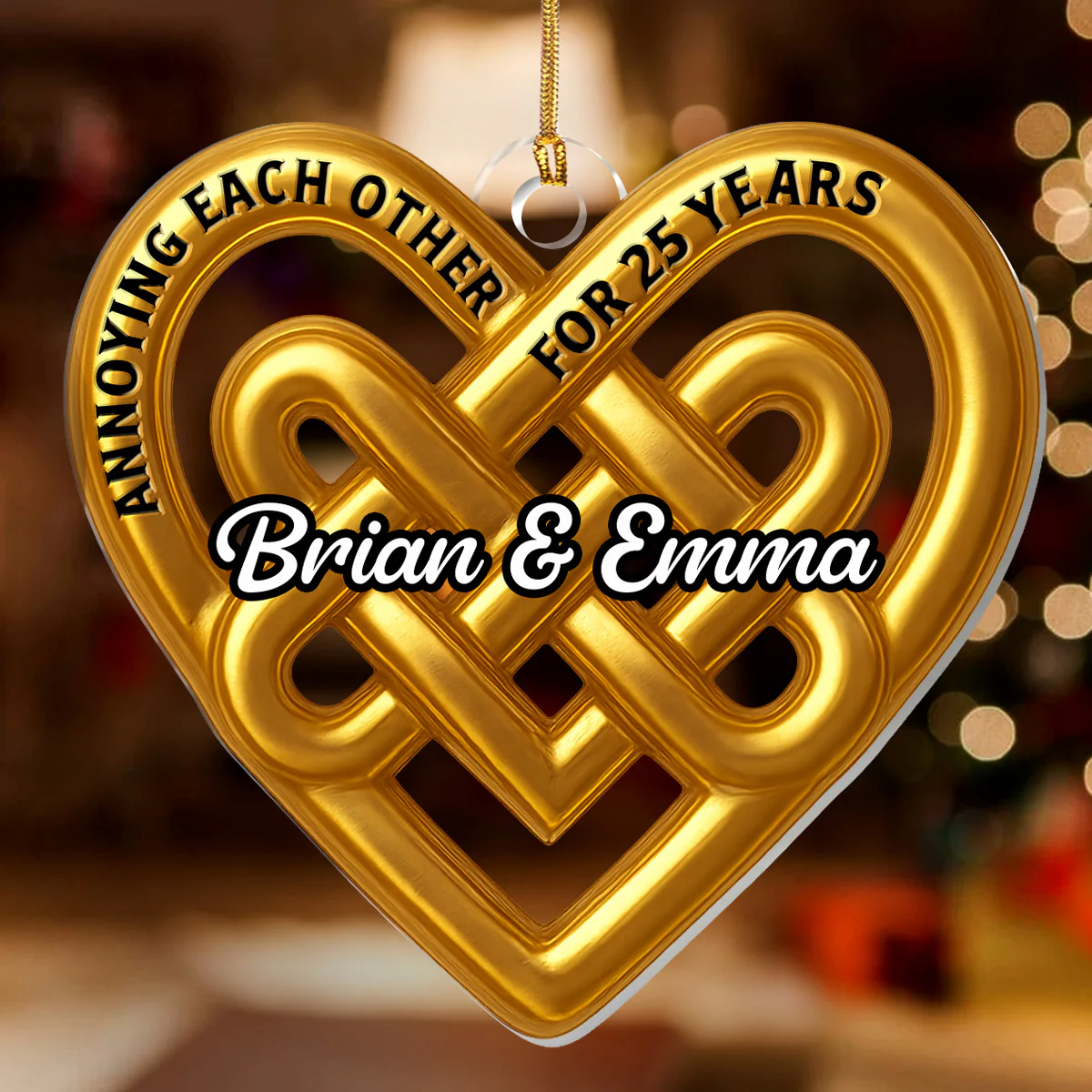 Annoying Each Other For Years - Personalized 1-Layer Acrylic Ornament - Image 3